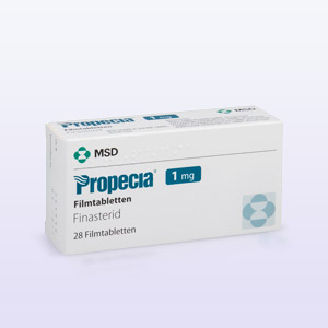 Propecia (Finasterid)  100mg Packung vorderansicht